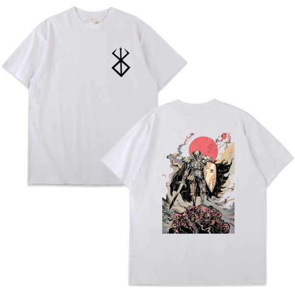 Berserk Guts Graphic Double sided Print T shirt Wulan Abang Anime Trend Short Sleeve T Shirt 2 - Berserk Shop