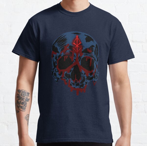 a bloody skull inspired by berserk Classic T-Shirt   product Offical berserk manga Merch